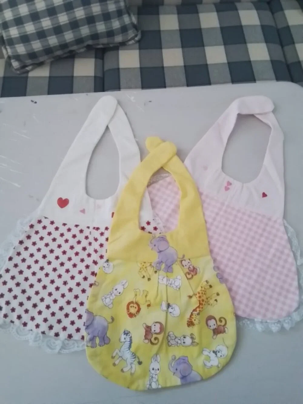 Set of 3 Handmade Baby Bibs New